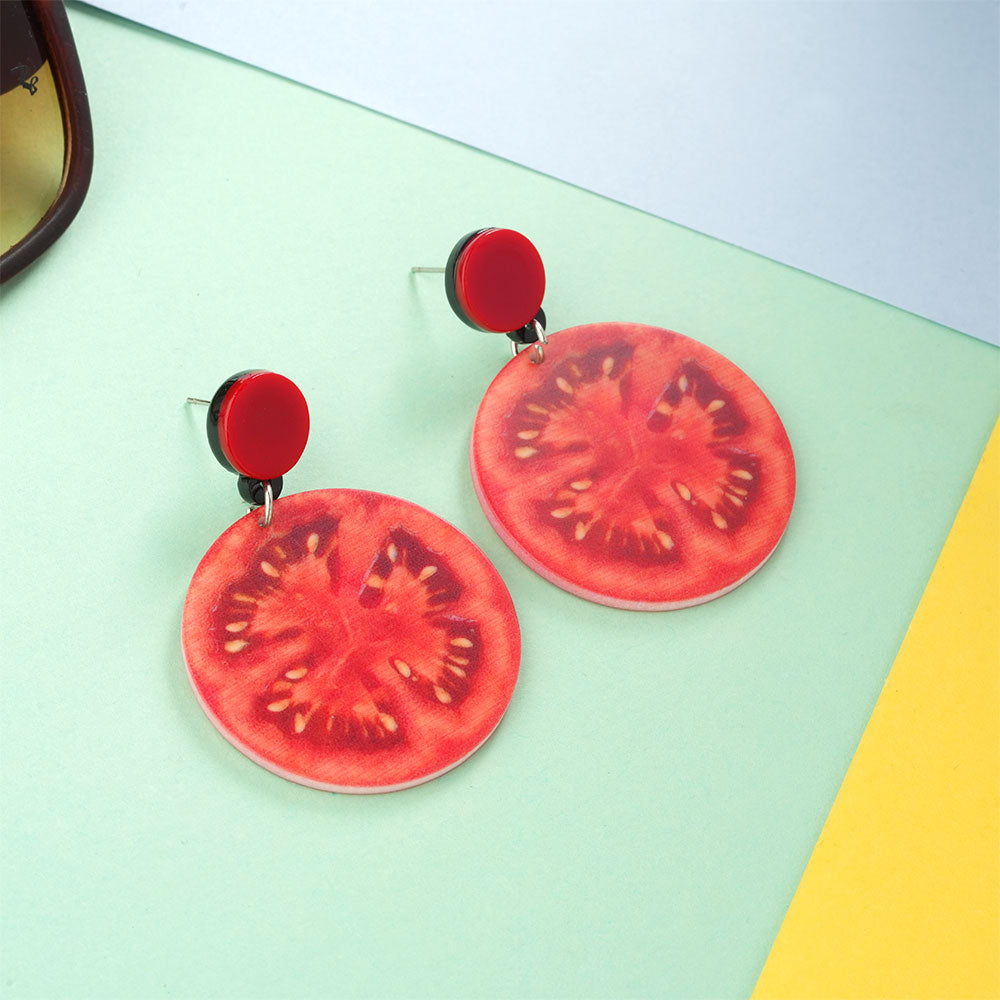Tangy Tomato Earrings