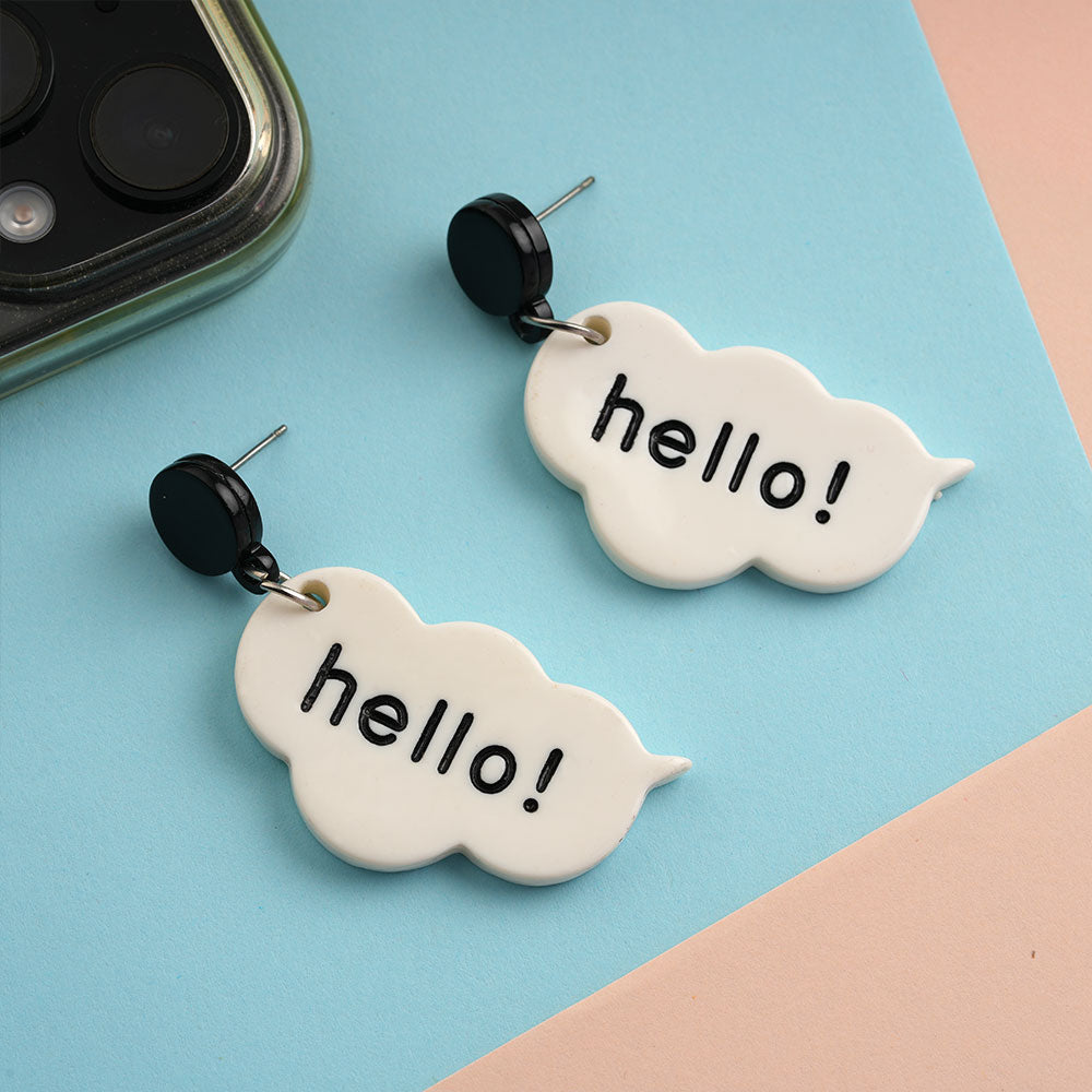 Hello Earrings