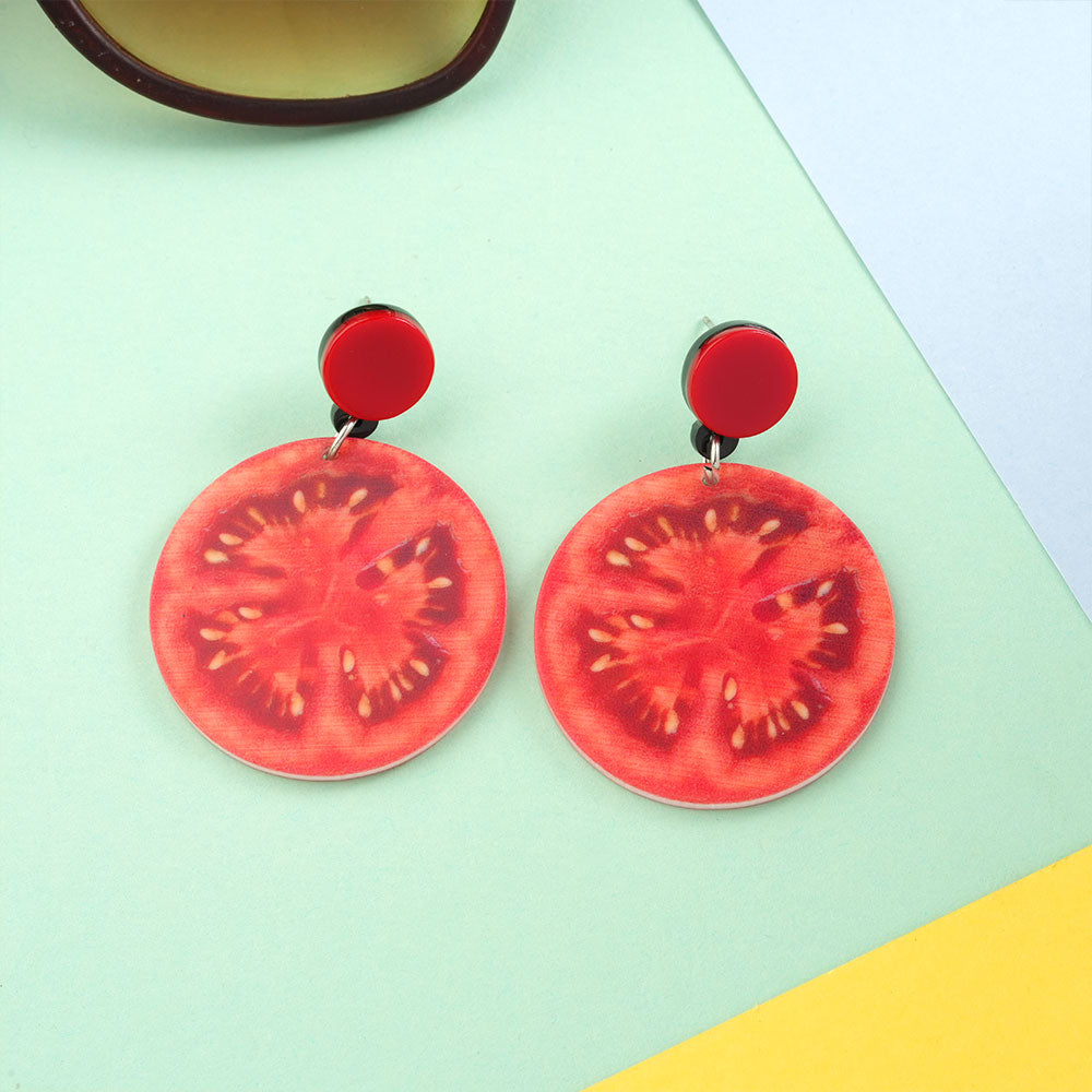 Tangy Tomato Earrings