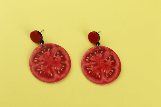 Tangy Tomato Earrings
